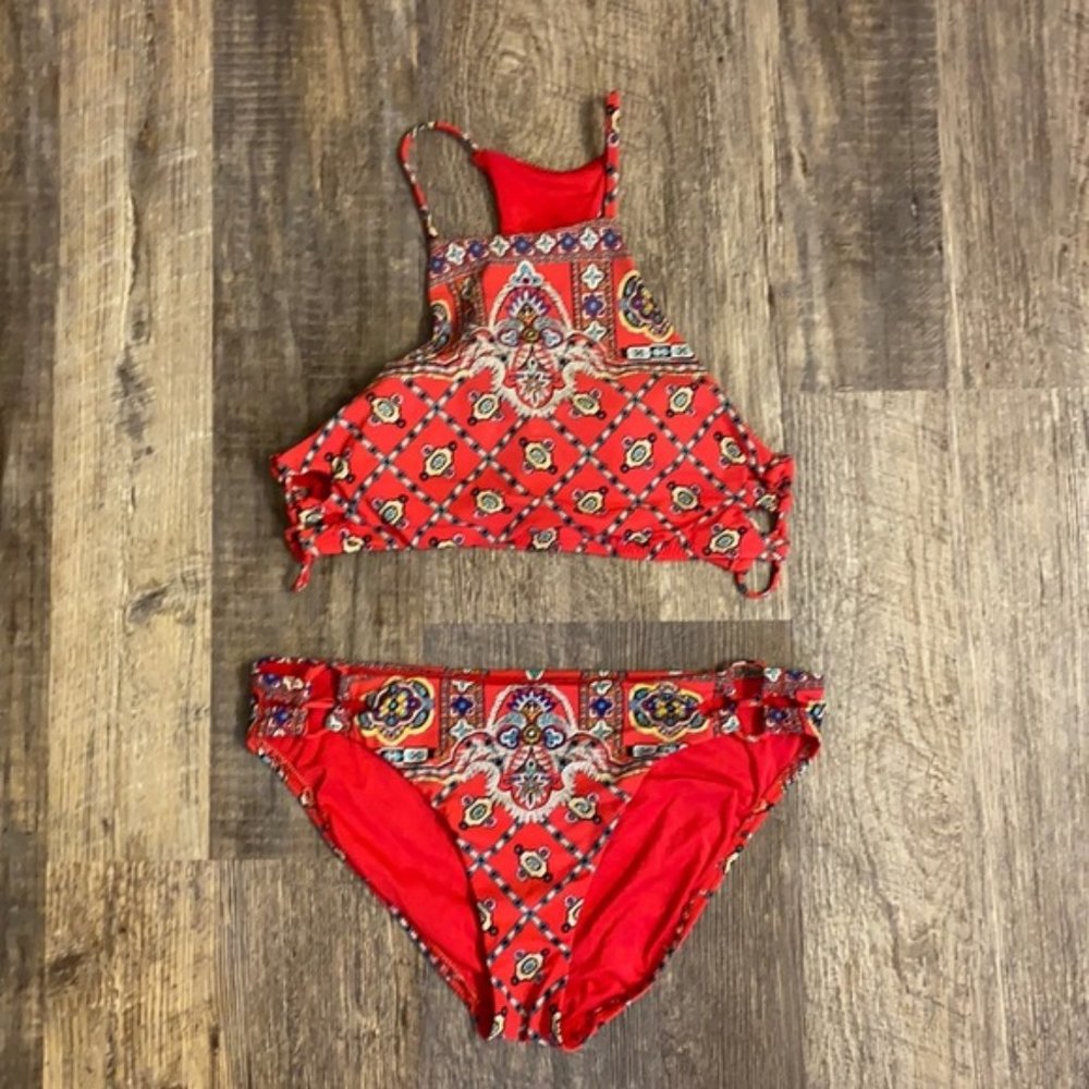 Sporty Nanette Lepore red swim suit - medium